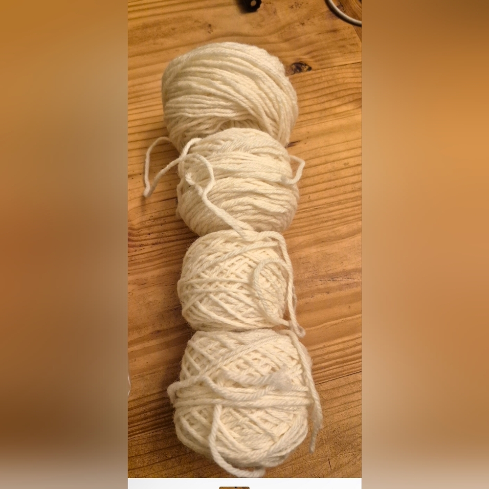 Cream Colored Yarn Balls